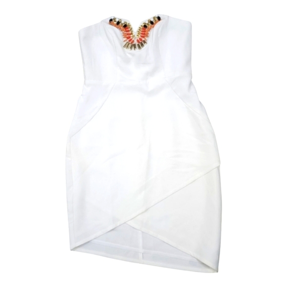 Revolve - Crystallized Mini Dress in White by Lumier x Revolve  sz Sm NWT - Picture 2 of 13